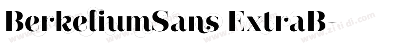 BerkeliumSans ExtraB字体转换